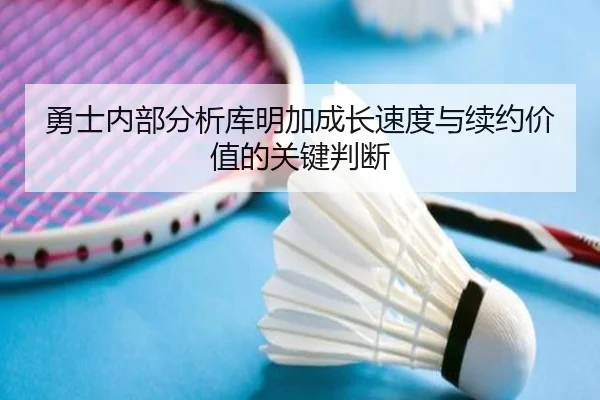 勇士内部分析库明加成长速度与续约价值的关键判断